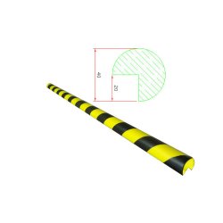 PU黑黃警示防撞條